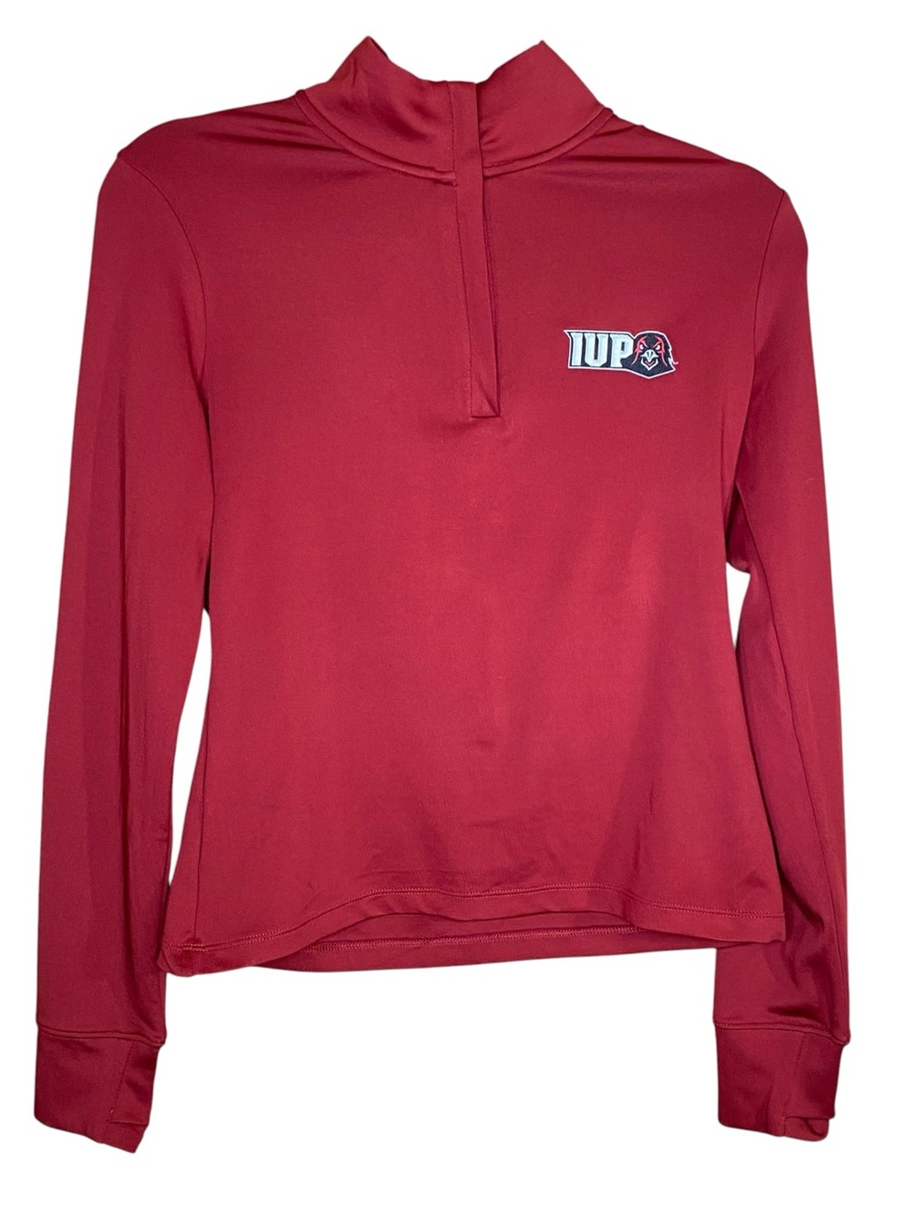 Under Armour IUP Quarter Zip Pullover Burgundy Chest Logo NWOT Size Small